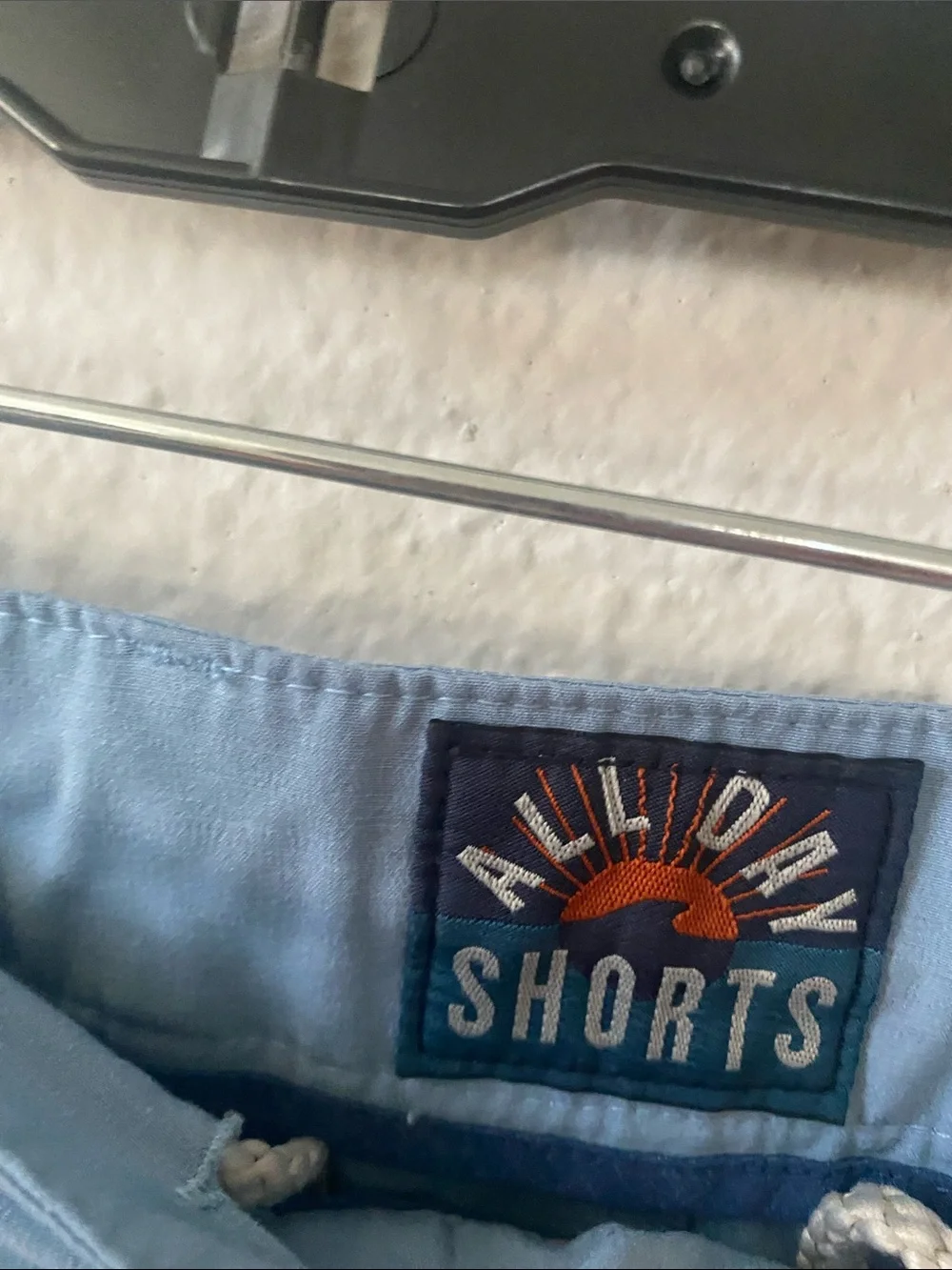 Faherty All Day Shorts 5” Inseam Blue Button Fly Trouser Shorts Size 36